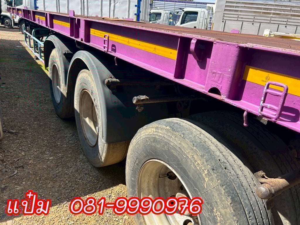 🚚หางพื้นเรียบ สามเพลา  ปี 2555  อู่พนัสมาวิม ราคา  310,000.-(7198)