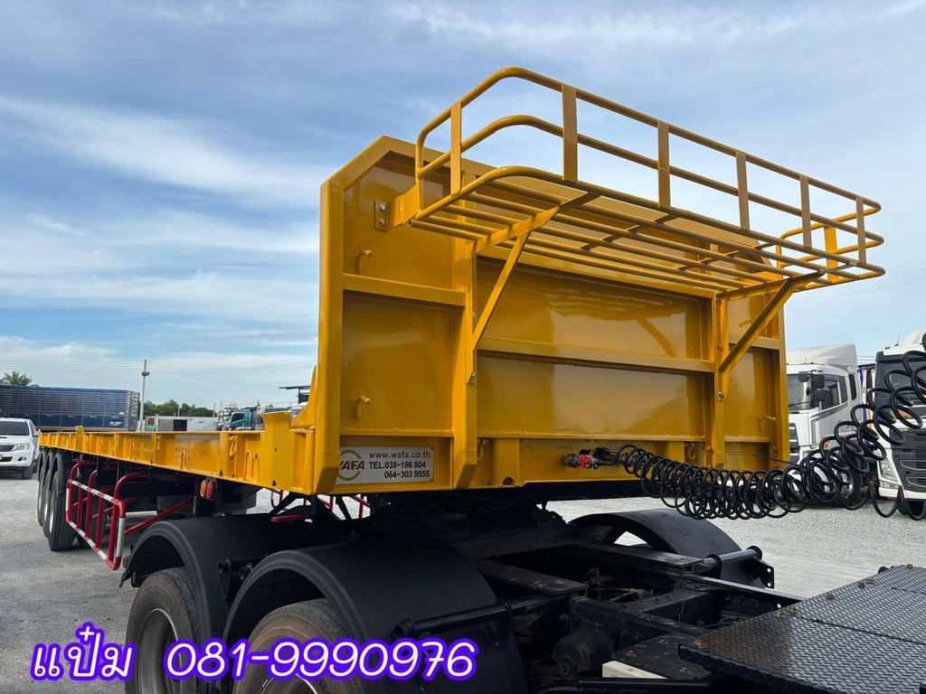 🚚หางพื้นเรียบสามเพลา ปี 2565 อู่วาฟา ราคา 380,000.-(6112) 🚚หางพื้นเรียบสามเพลา ปี 2565 อู่วาฟา ราคา 380,000.-(6112)