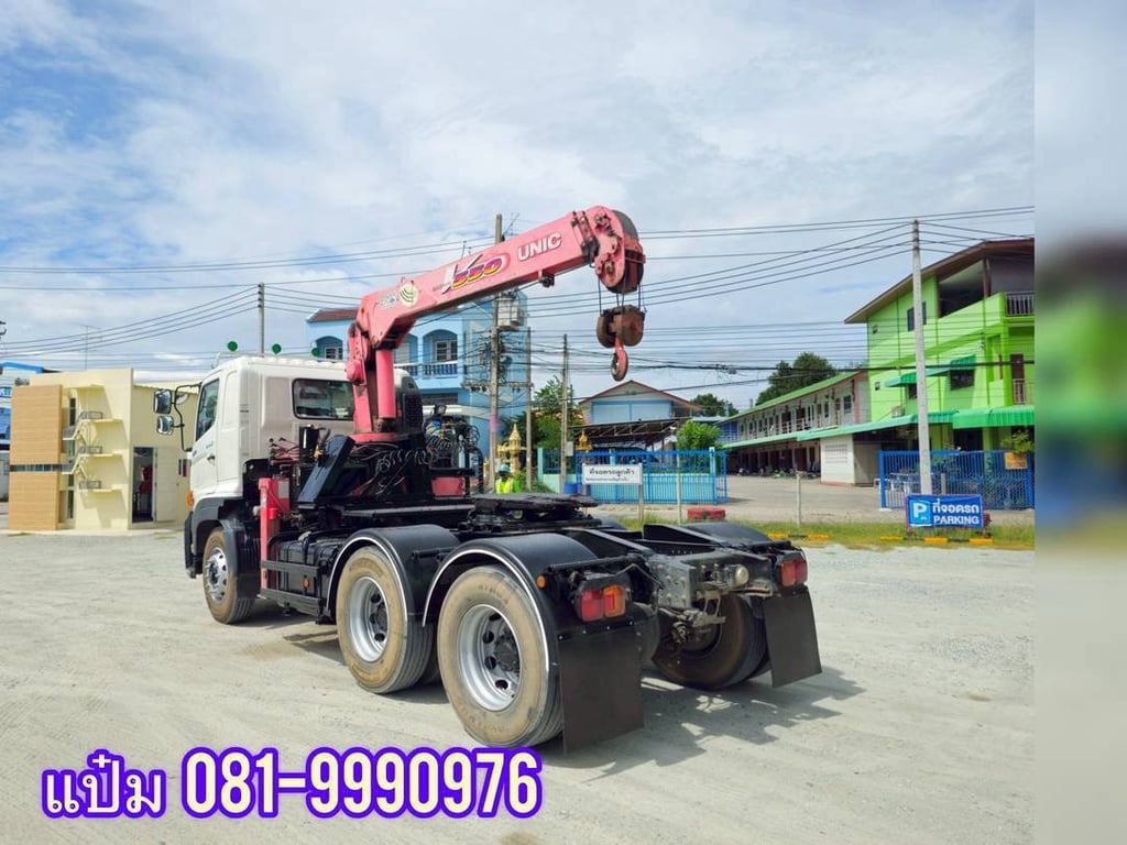 🚚สิบล้อหัวลากติดเครน  ปี 2562 HINO  FM1A  344 แรงม้า ราคา  1,890,000.-(0293)