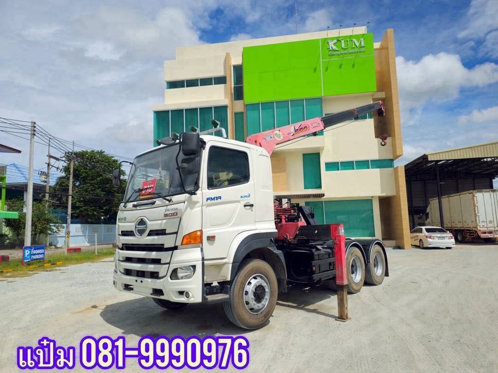 🚚สิบล้อหัวลากติดเครน  ปี 2562 HINO  FM1A  344 แรงม้า ราคา  1,890,000.-(0293)