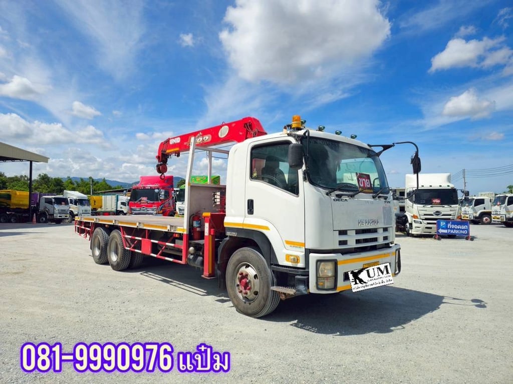 🚚สิบล้อติดเครน  ปี 2556 ISUZU  FVM  240 แรงม้า ราคา  1,540,000.-(7224)