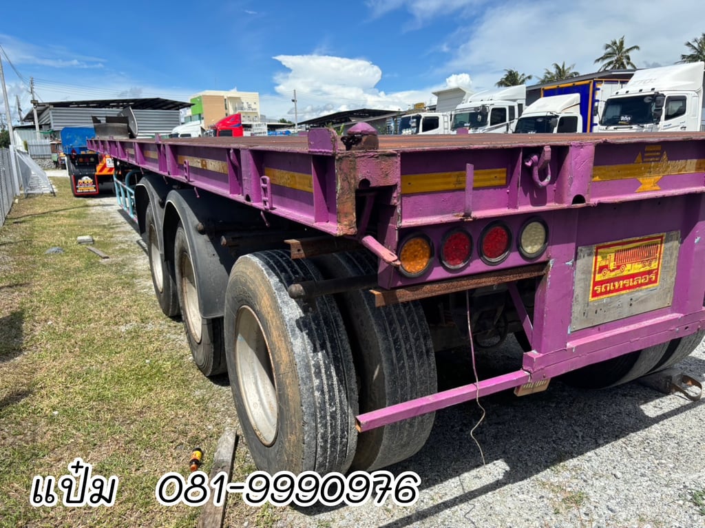 🚚หางพื้นเรียบ สามเพลา  ปี 2555  อู่พนัสมาวิม ราคา  310,000.-(7198)