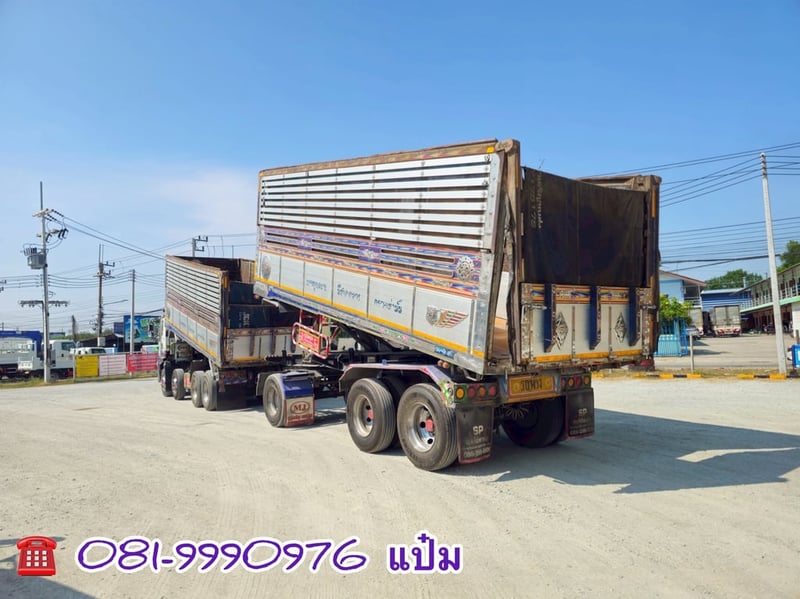 🚚สิบสองล้อดั้มพ์ แม่ลูก ปี 2556 ISUZU  FYH  360 เเรงม้า  Sาคา  1,930,000.-(2507)(2508)