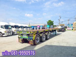 🚚 หางพื้นเรียบ สามเพลา ปี 61 อู่  เอส ที ยาว 12.4 เมตร Sาคา  280,000.-(9740)