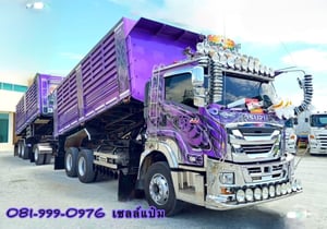 🚚สิบล้อดั้มพ์ พ่วงเเม่ลูก ปี 2566 ISUZU FXZ 360 แรงม้า Sาคา  2,990,000.-(9107)(9108)