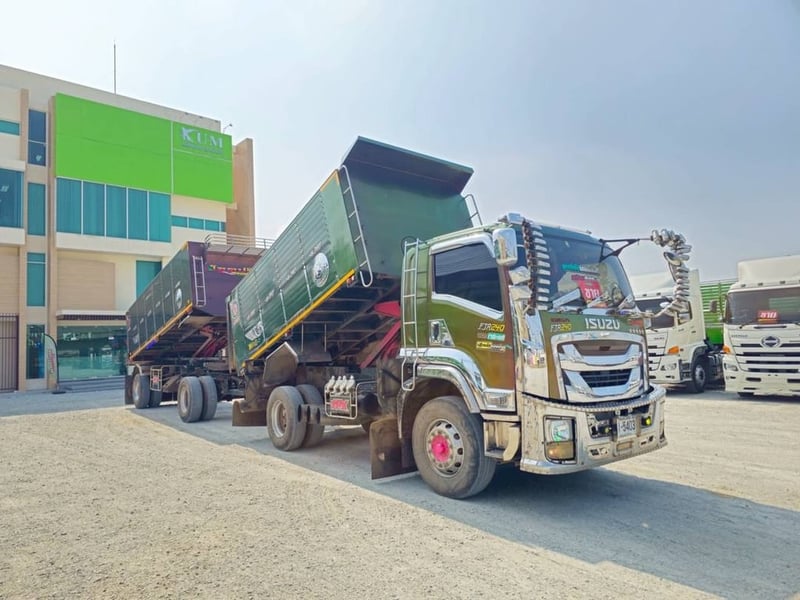 หกล้อดั้มพ์พ่วงเเม่ลูก ปี 2565 ISUZU FTR  240 เเรงม้า(5404)(5405)