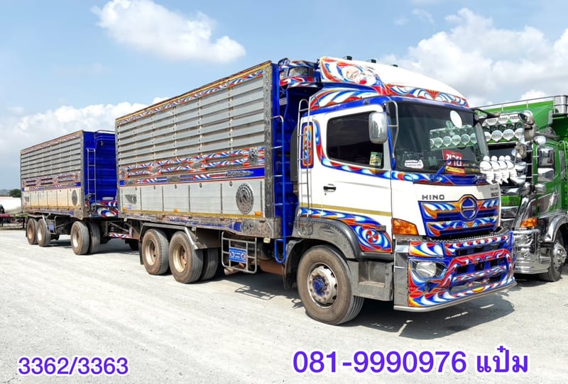 สิบล้อดั้มพ์ พ่วงเเม่-ลูก HINO  FM1A 344 แรงม้า ปี 2561 (3362)(3363)