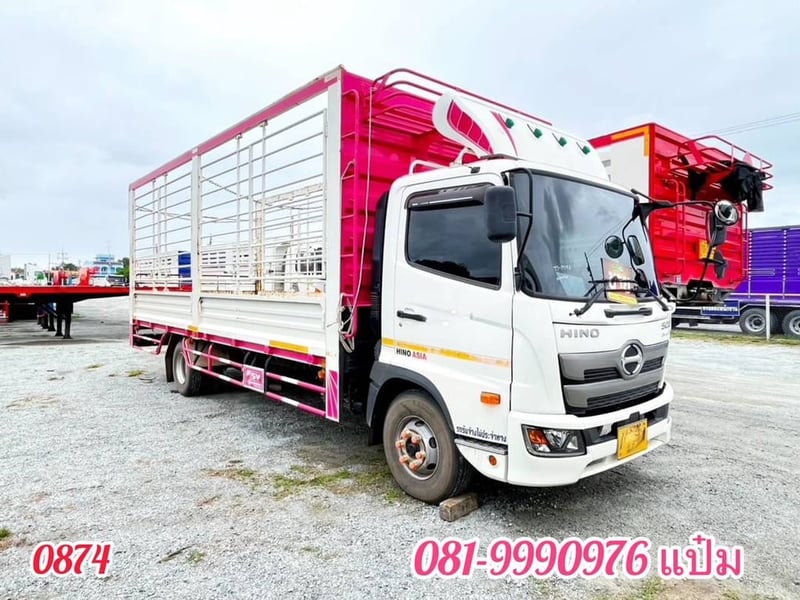 HINO FC9J 210แรงม้า รถบรรทุก 6ล้อ กระบะเหล็กติดเครน ปี2023 เลขไมล์ 100,000 กม.