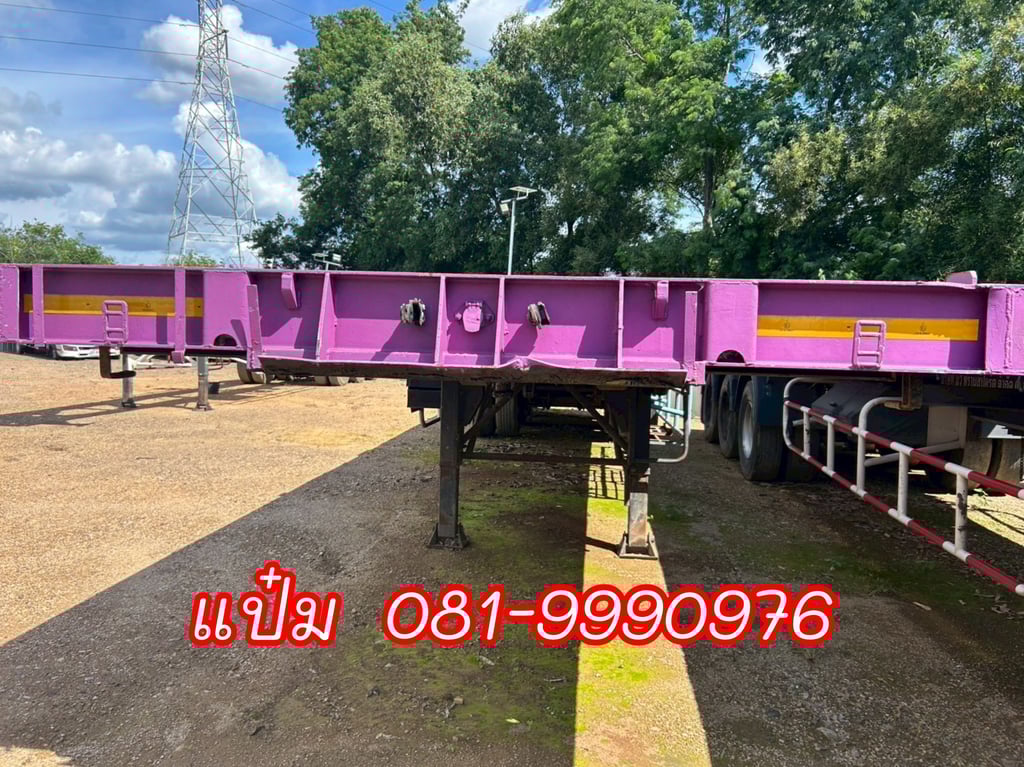 🚚หางพื้นเรียบ สามเพลา  ปี 2555  อู่พนัสมาวิม ราคา  310,000.-(7198)