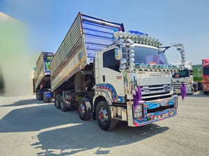 🔥 ISUZU FYH 360 แรง (2507)(2508)  12 ล้อดั้มพ์พ่วงแม่ลูก ปี 2556 🔥