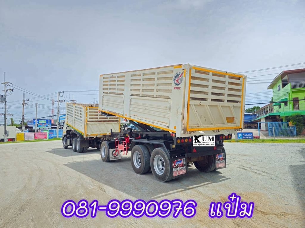🚚สิบล้อดั้มพ์พ่วงแม่ลูก  ปี 2561 HINO VICTOR  FM1A  344 แรงม้า  ลูกพ่วง อู่ฟินิกซ์ ปี 2565 ราคา  2,240,000.-(5176)(3088)Tf