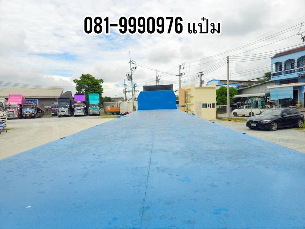หางพื้นเรียบ สามเพลา  ปี 2567 อู่ CIMC มีบังเกอร์ ราคา  430,000.-(8154)