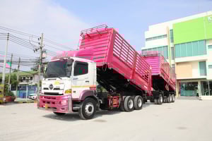 .-(0932)(0933) ➖➖➖➖➖➖➖➖➖➖ สิบล้อดั้มพ์ พ่วงเเม่ลูก ปี 1565 HINO  FM1A  344 เเรงม้า 