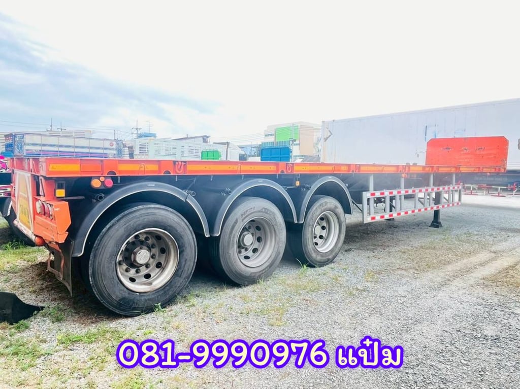 ✅หางนี้เบาสุดๆ น้ำหนัก 6.8 สามมิตร มีบังเกอร์ หางพื้นเรียบสามเพลา  ปี 2565  อู่สามมิตร ราคา 490,000.-(6080)