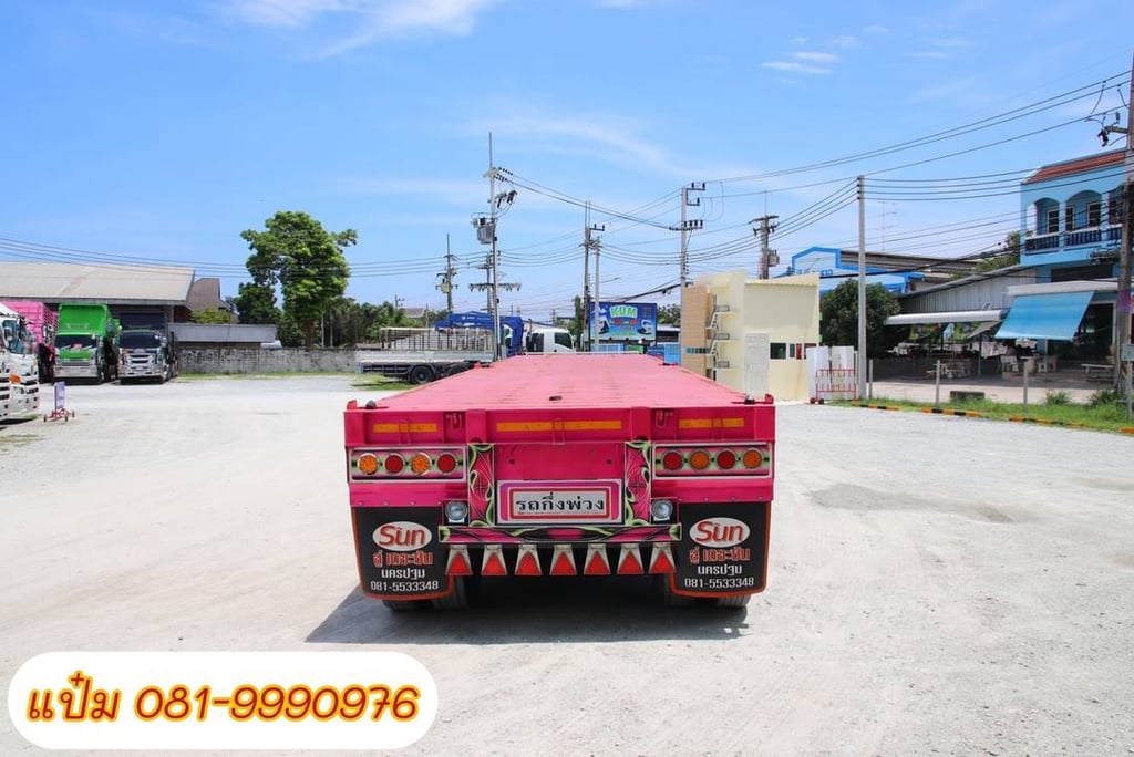 หางพื้นเรียบ สามเพลา ปี 65 อู่เดอะซัน  Sาคา  380,000.-(0376)