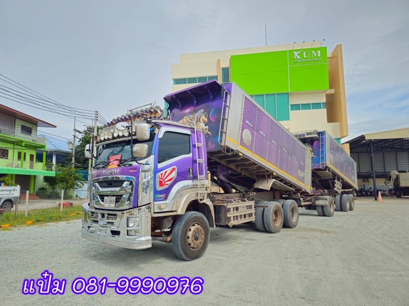 🚌สิบล้อดั้มพ์พ่วงเเม่ลูก ปี 2565 ISUZU  FXZ  360  แรงม้า ราคา  2,190,000.-(2868)(2869)