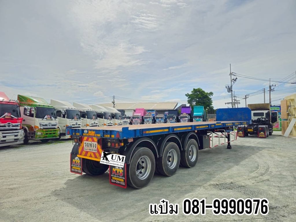 หางพื้นเรียบ สามเพลา  ปี 2566  อู่ WAFA มีบังเกอร์ ราคา  440,000.-(2350)