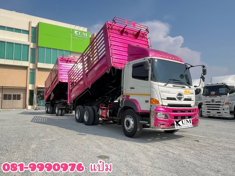 🚛สิบล้อดั้มพ์พ่วง ปี 2565 HINO  FM1A 344 เเรงม้า  Sาคา  2,740,000.-(0932)(0933)