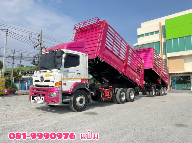 🚛สิบล้อดั้มพ์พ่วง ปี 2565 HINO  FM1A 344 เเรงม้า  Sาคา  2,740,000.-(0932)(0933)