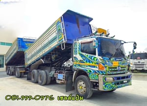 🚚สิบล้อดั้มพ์ พ่วงเเม่ลูก  ปี 56  HINO 344 แรงม้า Sาคา  1,390,000.-(3163)(3164)