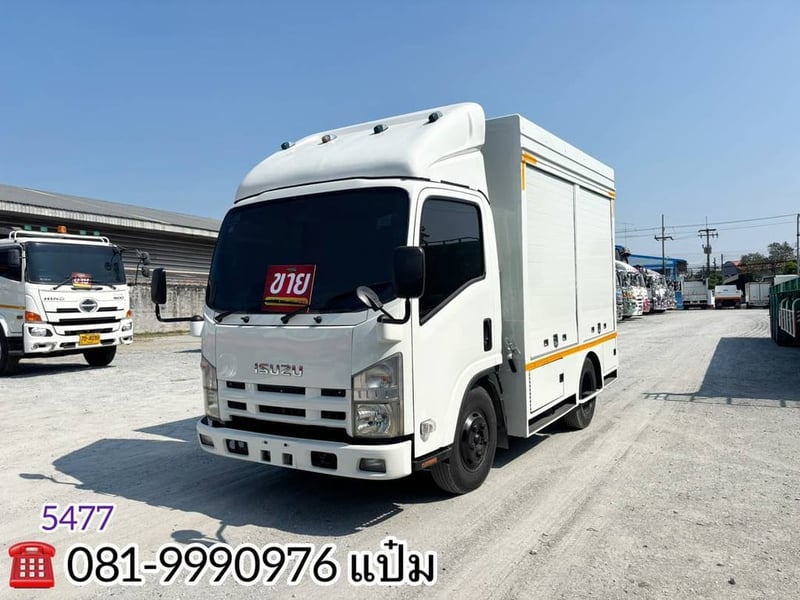 🚛หกล้อตู้ ISUZU NMR 130 แรง ปี 2558 ยาว 3.02สูง 1.97 กว้าง1.91 Sาคา  530,000 บาn( 5477)