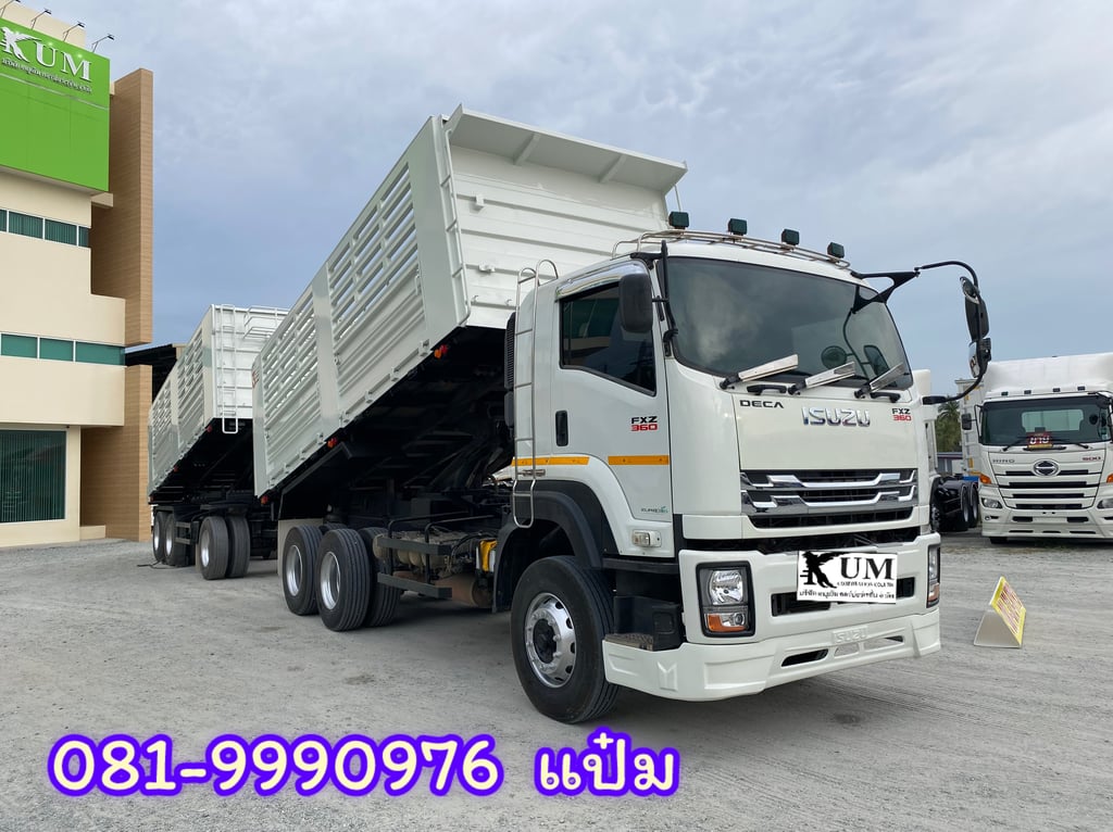 ✅ รถดั้มพ์ที่จริงใจ เข้าใหม่ อู่สามมิตร  สิบล้อดั้มพ์พ่วงเเม่ลูก ISUZU  FXZ  360  แรงม้า  ปี 2566 ราคา 3,150,000.-(3843)(3844) ดูรถได้ที่ชลบุรี  