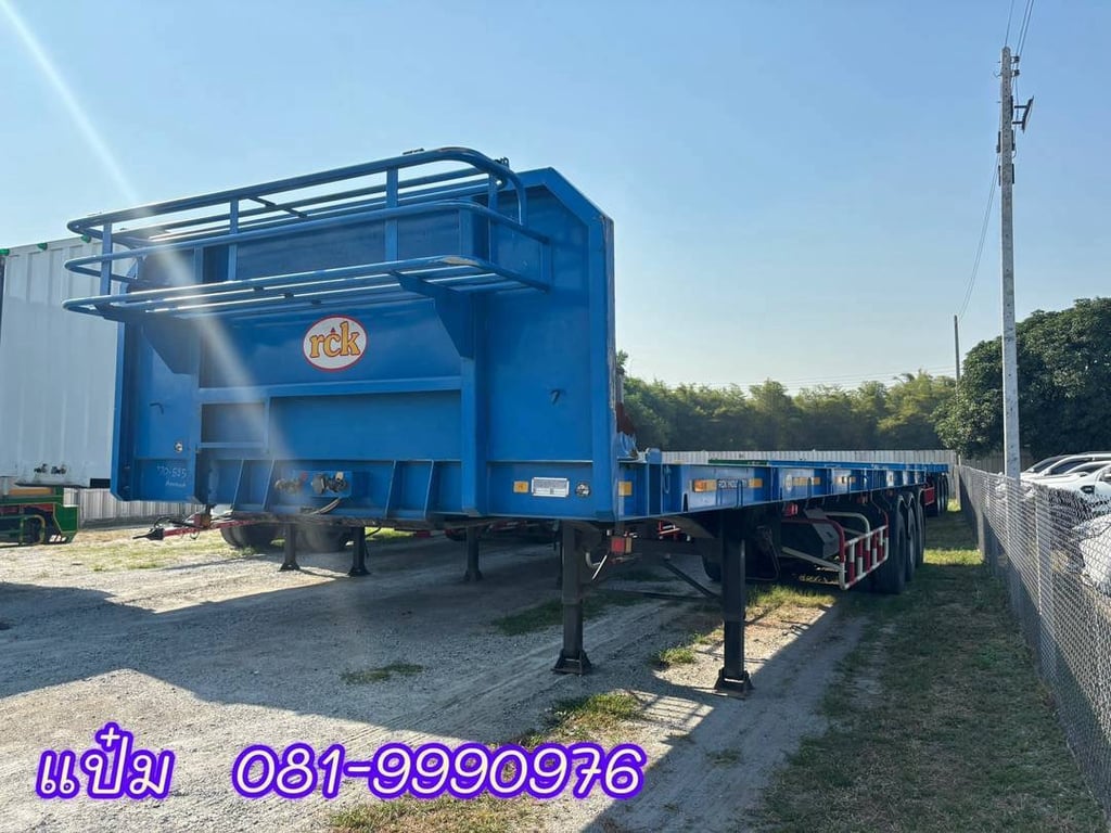 🚚หางพื้นเรียบ  ปี 2565 อู่  RCK  สามเพลา Sาคา  380,000.- ( 5250 ) 