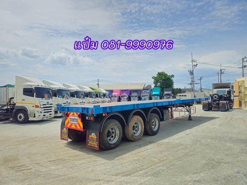 🚚 หางพื้นเรียบ สามเพลา ปี 65 อู่  วาฟา ยาว 12.4 เมตร Sาคา  490,000.-(8655)