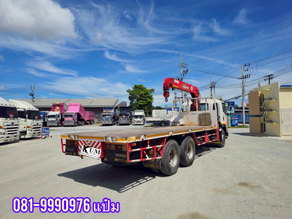 ISUZU FVM 240แรงม้า รถบรรทุก 10ล้อ กระบะเหล็กติดเครน ปี2013 เลขไมล์ 300,000 กม. ISUZU FVM 240แรงม้า รถบรรทุก 10ล้อ กระบะเหล็กติดเครน ปี2013 เลขไมล์ 300,000 กม.