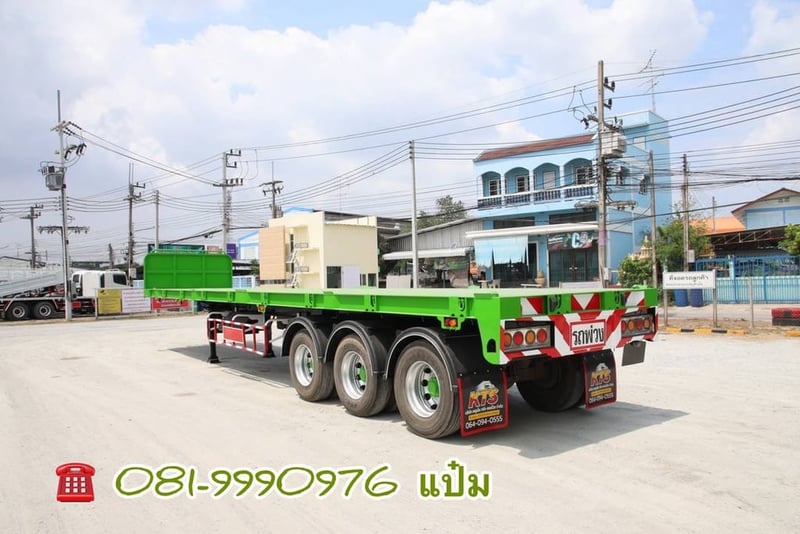 🚚หางพื้นเรียบ สามเพลา อู่ส.สมบัติ  ปี 2561 ( 5529) Sาคา 410,000.-