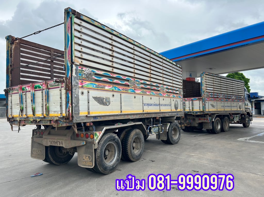 🚚สิบล้อดั้มพ์ พ่วงเเม่ลูก ปี 2555 ISUZU  FXZ  360  แรงม้า ราคา  1,490,000.-(5036)(5037)
