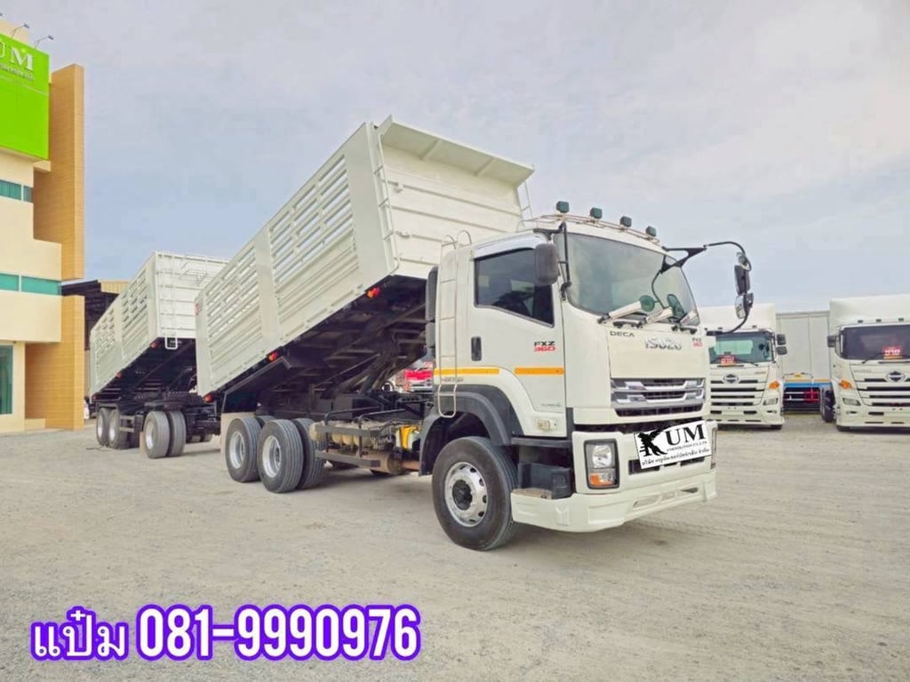 🚌สิบล้อดั้มพ์พ่วงเเม่ลูก ปี 2565 ISUZU  FXZ  360  แรงม้า ราคา  3,150,000.-(3843)(3844)