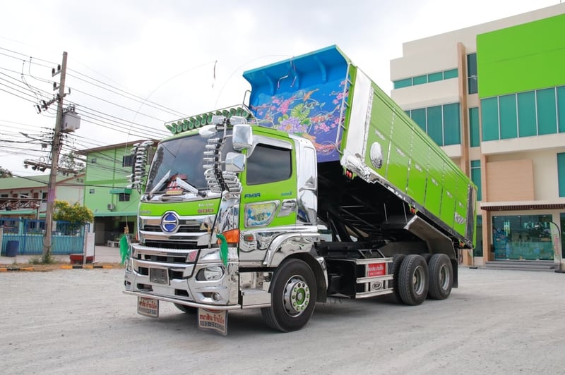 🔥สิบล้อดั้มพ์ อลูมิเนียม พร้อมชุดเเต่ง HINO  FM1A 344 เเรง  ปี2566 Sาคา  2,270,000.-(5902)