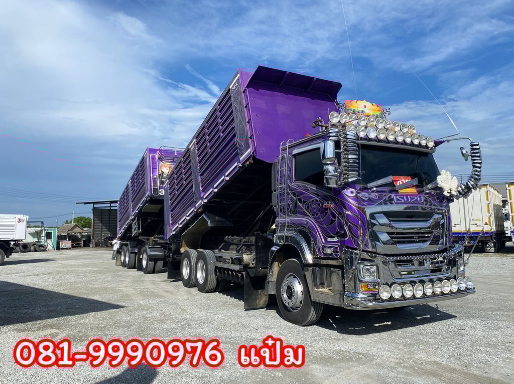 🚚สิบล้อดั้มพ์พ่วงเเม่ลูก  ปี 2565  ISUZU  FXZ 360 แรงม้า ราคา  3,330,000.-(9107)(9108)