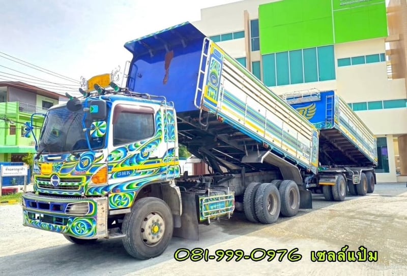 HINO FM1A 344แรงม้า รถบรรทุก 10ล้อ พ่วงแม่ลูก ปี2013