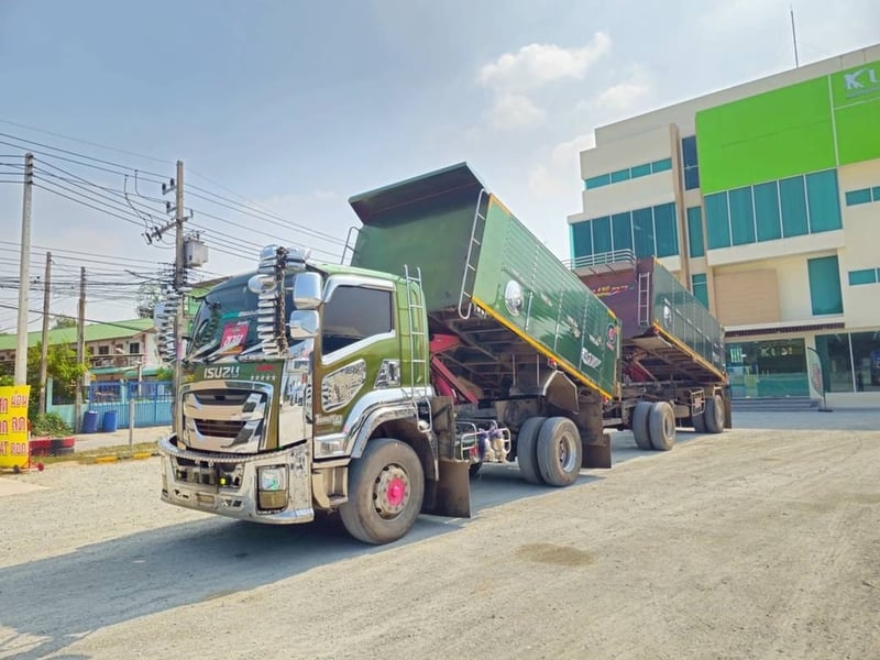 หกล้อดั้มพ์พ่วงเเม่ลูก ปี 2565 ISUZU FTR  240 เเรงม้า(5404)(5405)