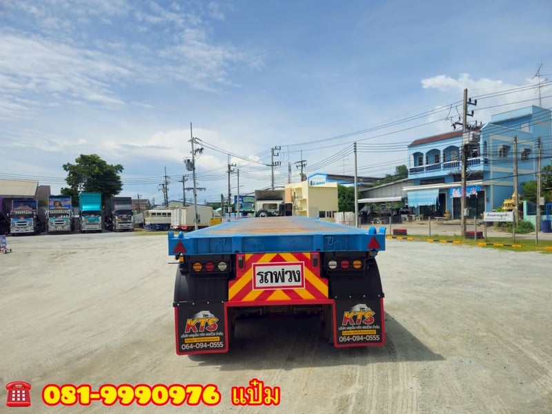 🚛หางพื้นเรียบ สามเพลา อู่วาฟา  ปี 2565  Sาคา  420,000.-(8655)