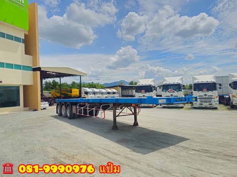 🚛หางพื้นเรียบ สามเพลา อู่วาฟา  ปี 2565  Sาคา  420,000.-(8655)