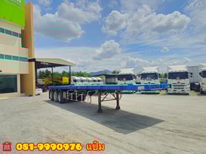 🚛หางพื้นเรียบ สามเพลา อู่วาฟา  ปี 2565  Sาคา  420,000.-(8655)