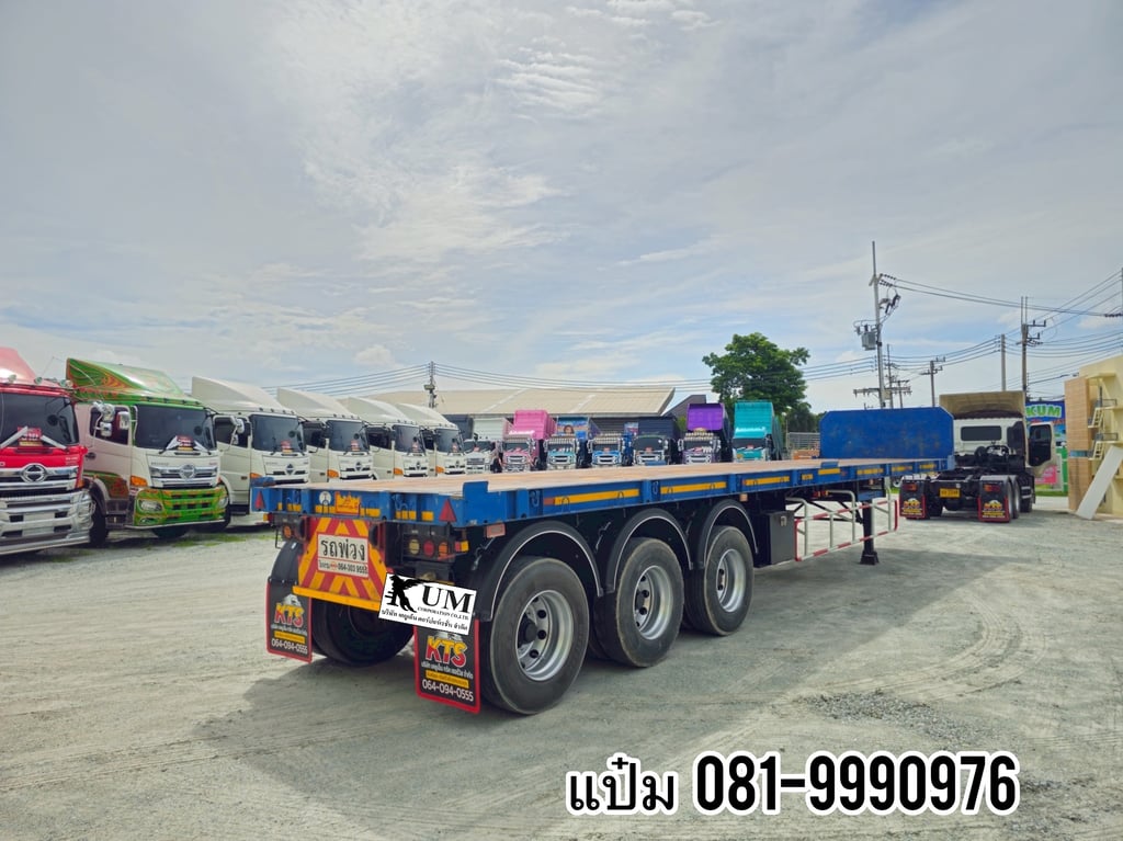 หางพื้นเรียบ สามเพลา ปี 2566 อู่ WAFA มีบังเกอร์ ราคา 440,000.-(2350) หางพื้นเรียบ สามเพลา ปี 2566 อู่ WAFA มีบังเกอร์ ราคา 440,000.-(2350)