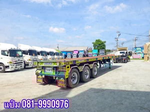 🚚 หางพื้นเรียบ สามเพลา ปี 61 อู่  เอส ที ยาว 12.4 เมตร Sาคา  280,000.-(9740)