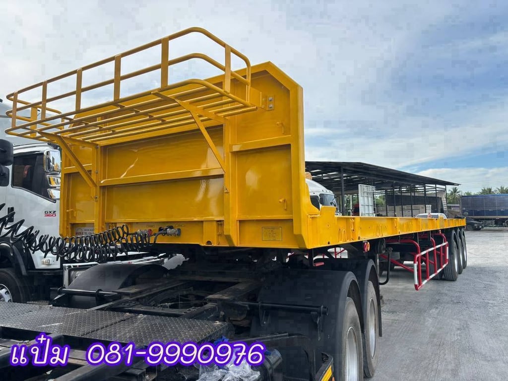 🚚หางพื้นเรียบสามเพลา ปี 2565 อู่วาฟา ราคา 380,000.-(6112) 🚚หางพื้นเรียบสามเพลา ปี 2565 อู่วาฟา ราคา 380,000.-(6112)