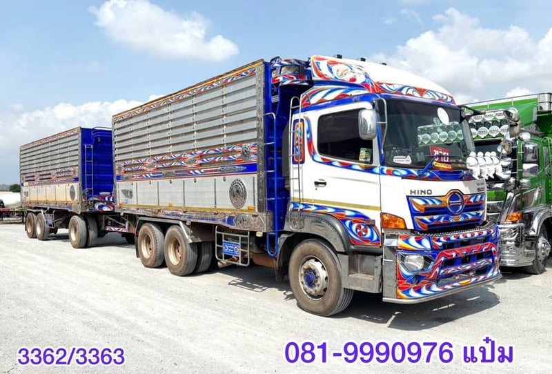 สิบล้อดั้มพ์ พ่วงเเม่-ลูก HINO  FM1A 344 แรงม้า ปี 2561 (3362)(3363)