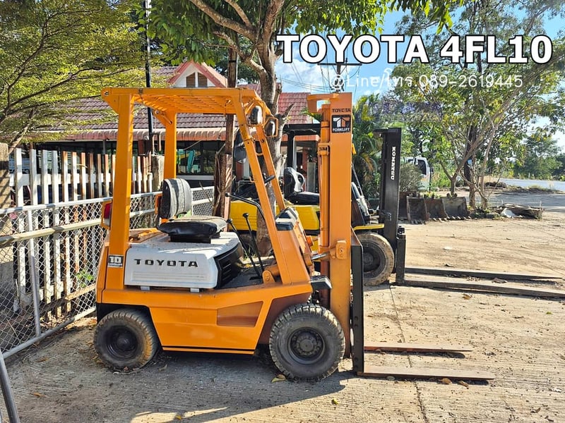 TOYOTA 4FL10 sาคา 85,000  📣📣รถยก1ตัน, เสาสูง3เมตร, เกียร์ธรรมดา, เครื่อง4Pเบนซิน