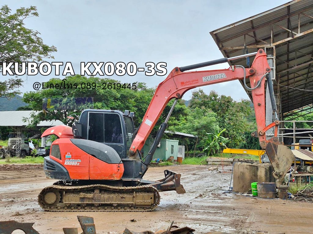 KUBOTA KX080-3S ปี62 sาคา 460,000 📣📣 เลขชั่วโมง 7,1xx ขายตามสภาพ,ทะเบียนภาษีเต็ม