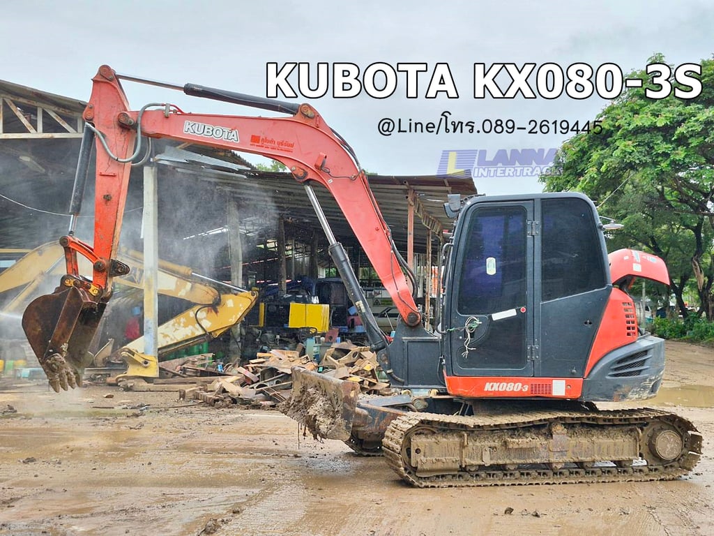 KUBOTA KX080-3S ปี62 sาคา 460,000 📣📣 เลขชั่วโมง 7,1xx ขายตามสภาพ,ทะเบียนภาษีเต็ม