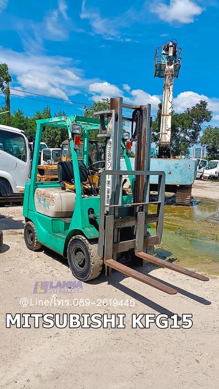 MITSUBISHI KFG15 รถยก1.5ตัน ,เครื่องเบนซิน, เกียร์ธรรมดา, เสาสูง3เมตร sาคา 89,000 บาท MITSUBISHI KFG15 รถยก1.5ตัน ,เครื่องเบนซิน, เกียร์ธรรมดา, เสาสูง3เมตร sาคา 89,000 บาท