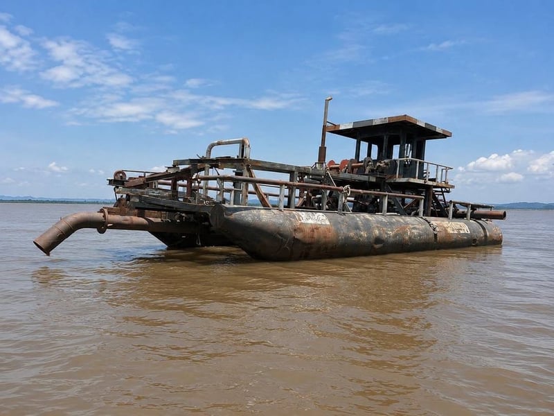 เรือดูดทราย สวย ๆ สภาพ ยาว 13.5 ไม่ผุ เรือดูดทราย สวย ๆ สภาพ ยาว 13.5 ไม่ผุ