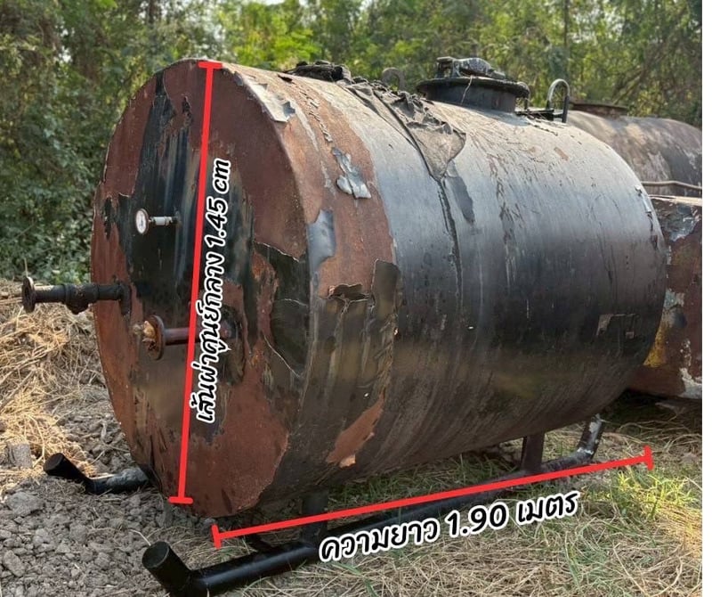 ชุดต้ม  ถังน้ำมันเตา 3000 ลิตร ระบบเข้าหัวเผา  