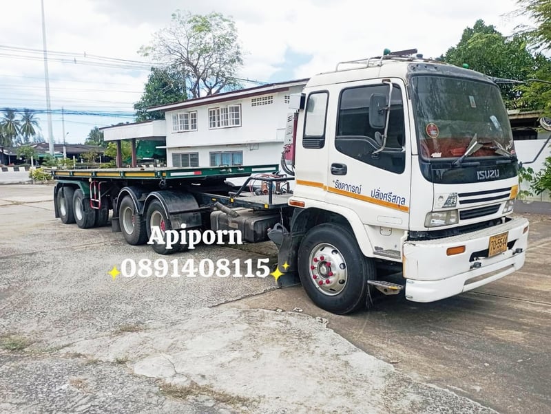 ​🚛 ขายด่วน! รถหัวลากISUZU+หางพื้นเรียบ  สภาพพร้อมใช้งาน